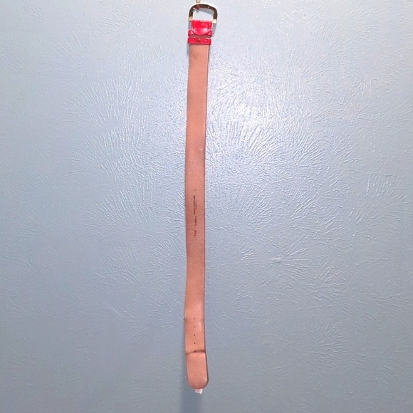 Calderon Wide Belt Red Belt Leather lined Leather Stamped 80s Style Belts - Picture 10 of 15